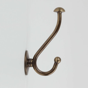 Aged Bronze Celtic Double Robe Hook