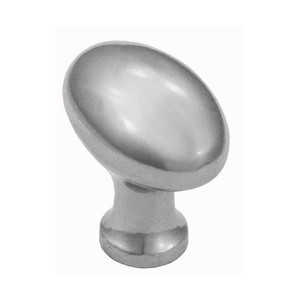 Domino Traditional Oval Cabinet Knob - Chrome