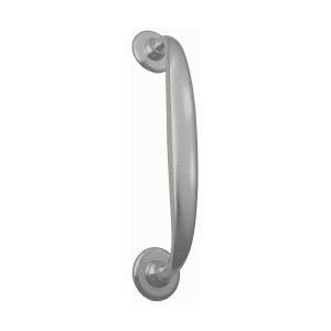 Domino Shaker Pull Handle - Rose Plates - Satin Chrome