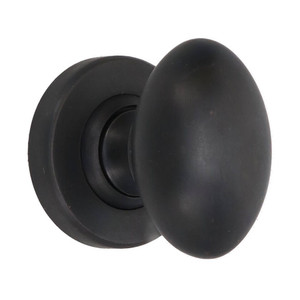 Domino Balmain Door Knob - Round Rosette - 53mm - Antique Bronze