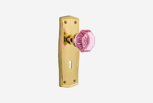 Pink Glass Door Knobs