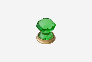 Green Glass Cabinet Handles