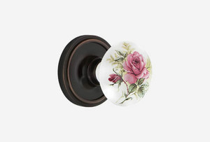 Floral Ceramic Door Knobs