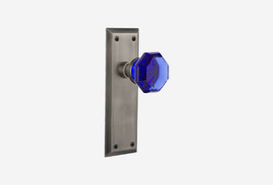 Blue Glass Door Knobs
