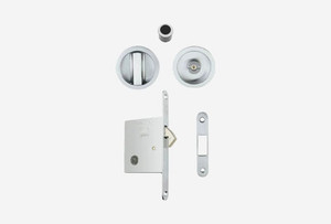 Brushed Chrome Sliding Door Locks