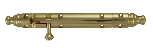 Heritage Barrel Bolt - 180 x 22mm - Polished Brass