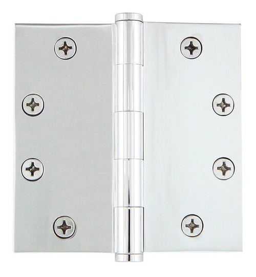 Grandeur Heavy Duty Fixed Pin Hinge - Square - 114 x 114mm - Bright Chrome