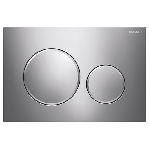 Fienza Geberit Sigma 20 Dual Flush Plate - Chrome with Matte Chrome Trim