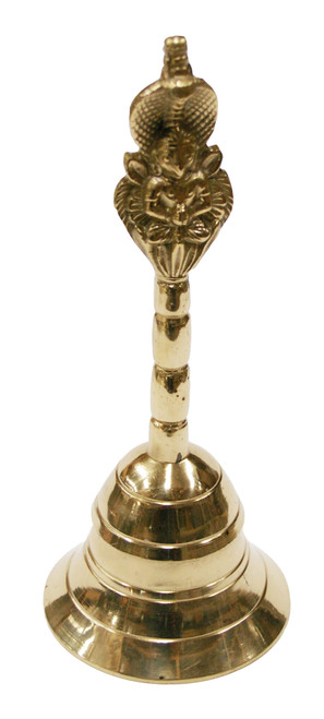 Ornate Handbell - 185 x 80mm - Polished Brass