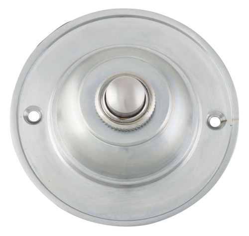 Tradco Round Doorbell Button - 75mm - Satin Chrome