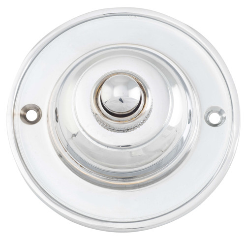 Tradco Round Doorbell Button - 75mm - Chrome