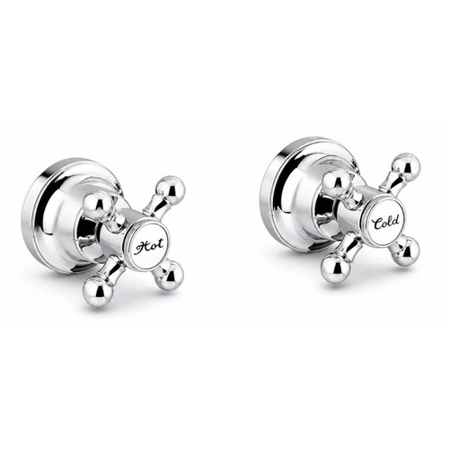 Armando Vicario Provincial Wall Top Assemblies - Cross Handles - Chrome