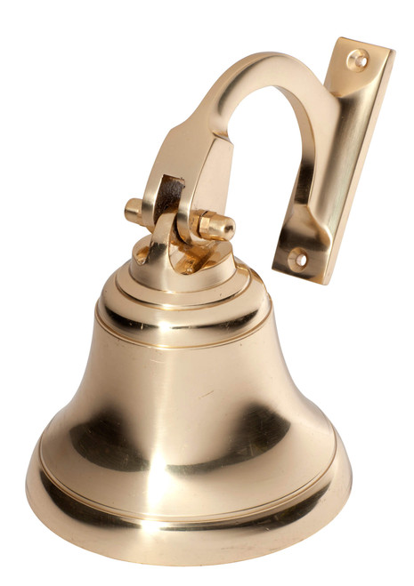 Tradco Ships Bell with Rope - 100mm - Polished Brass
