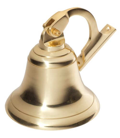 Tradco Ships Bell with Rope - 125mm - Polished Brass