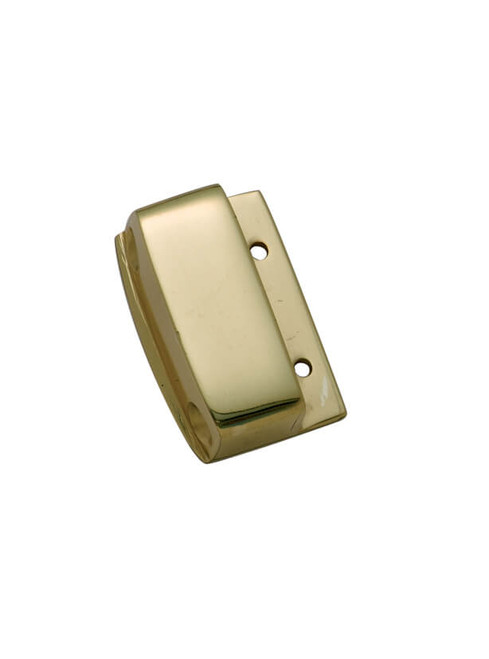 Tradco Fly Screen Door Box Keeper - 43 x 28mm - Polished Brass