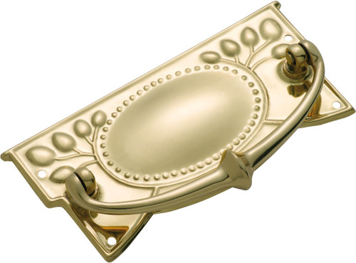 Tradco Edwardian Dresser Handle - 120 x 55mm - Polished Brass