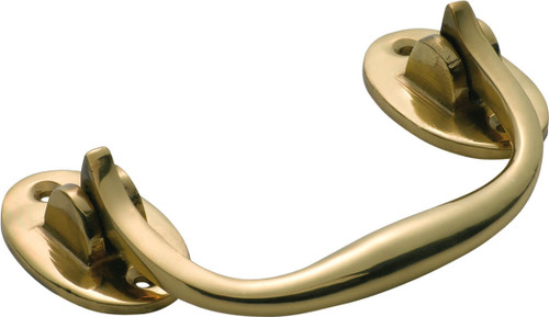 Tradco Trunk Handle - 120mm - Polished Brass
