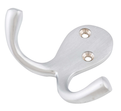 Tradco Double Robe Hook - 75 x 30mm - Satin Chrome