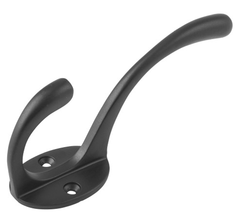 Tradco Victorian Coat Hook - 110 x 50mm - Matte Black