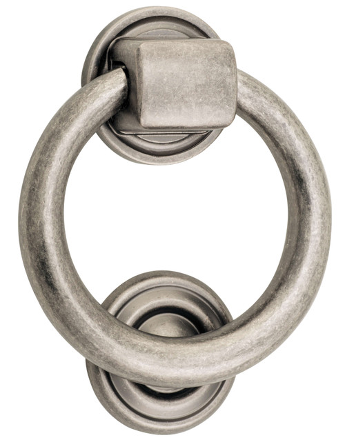 Iver Ring Door Knocker - 100mm - Distressed Nickel