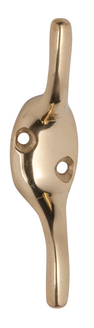 Tradco Cleat Hook - 75 x 20mm - Polished Brass