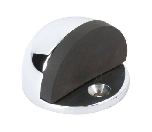 Tradco Oval Floor Mounted Door Stop - 29mm - Chrome