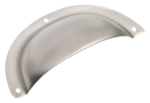 Tradco Sheet Brass Drawer Pull Handle - 97mm - Satin Nickel