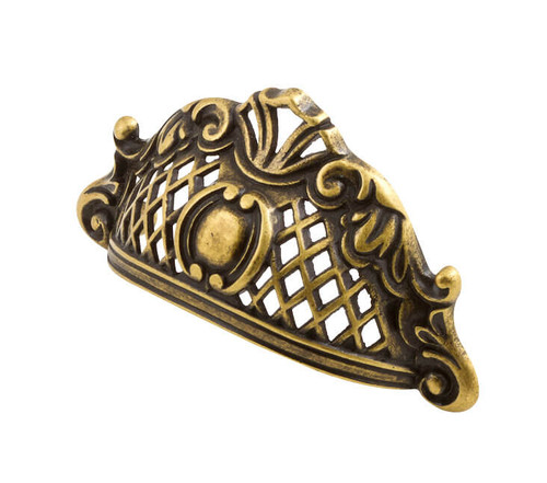 Castella Opera Drawer Pull Handle - 64mm - Antique Brass