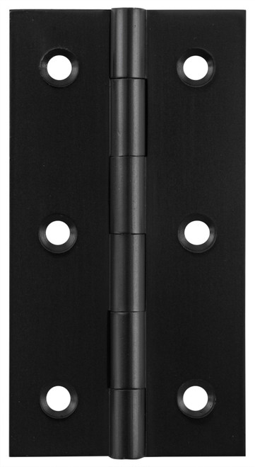 Tradco Fixed Pin Furniture Hinge - 76 x 41mm - Matte Black