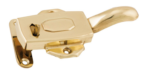 Tradco Kitchen Dresser Latch - Right Hand - 10mm Offset - Polished Brass