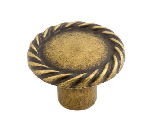 Castella Regent Cabinet Knob - 34mm - Light Antique Brass