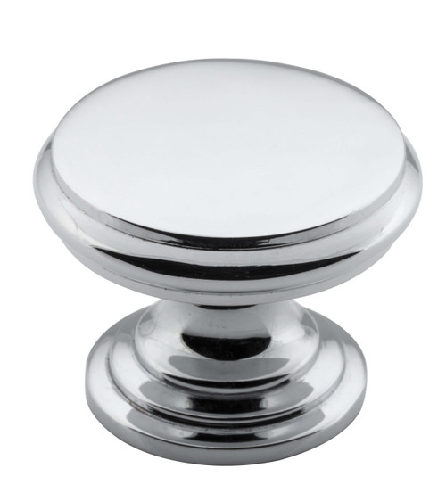 Tradco Flat Cabinet Knob - 32mm - Chrome