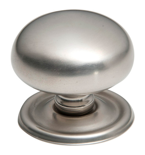 Tradco Classic Cabinet Knob with Backplate - 38mm - Satin Nickel