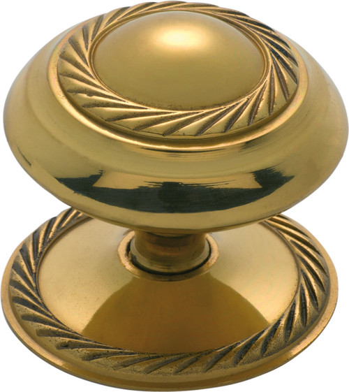 Tradco Georgian Cupboard Knob - 50mm - Polished Brass