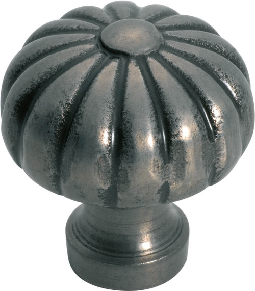 Tradco Fluted Iron Cupboard Knob - 32mm - Polished Metal