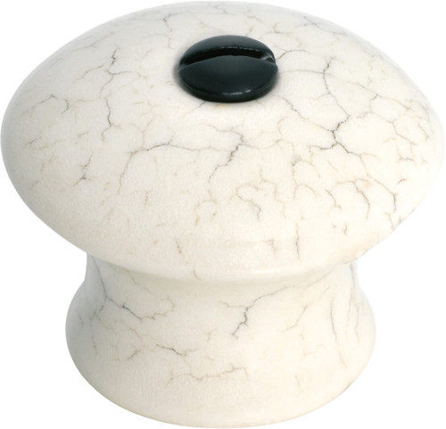 Tradco Crazed Ivory Porcelain Cupboard Knob - 38mm