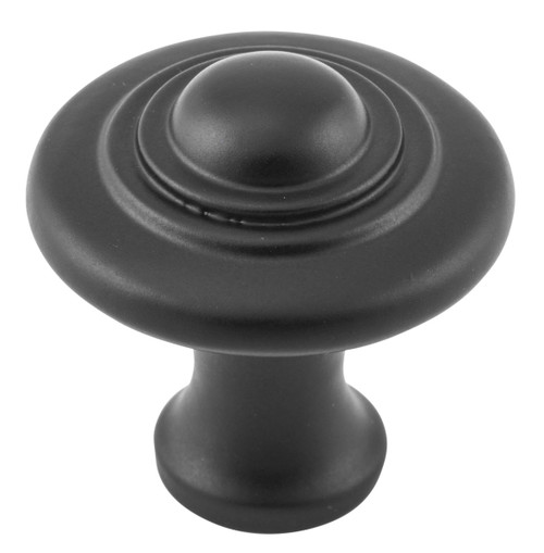 Tradco Domed Cabinet Knob - 32mm - Matte Black