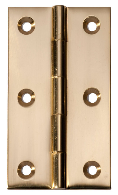 Tradco Fixed Pin Hinge - 89 x 50mm - Polished Brass