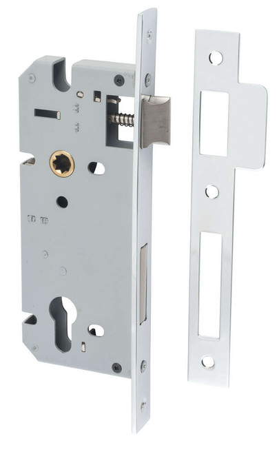 Iver Euro 85 Mortice Lock - 45mm Backset - Chrome