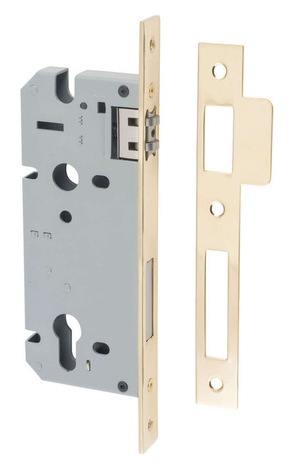 Iver Euro Roller Lock - 45mm Backset - Polished Brass