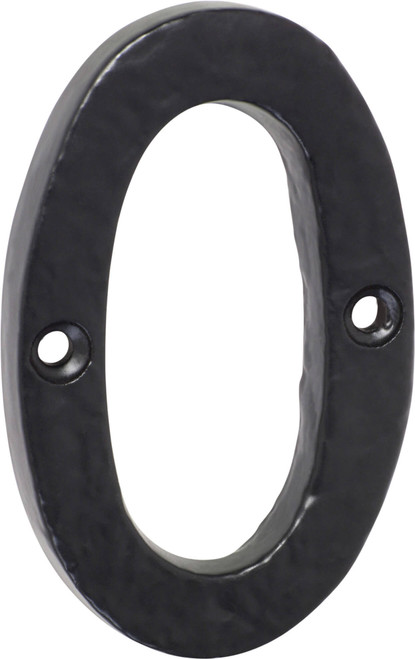 Tradco '0' Iron House Number - 75mm - Matte Black