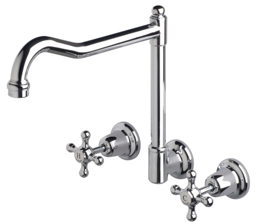 Bastow Federation English Outlet Wall Mounted Bath or Laundry Tap - Swivel Spout