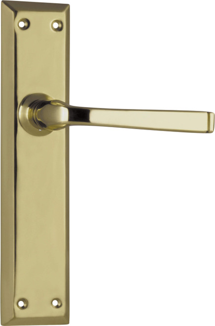 Tradco Menton Lever Door Handle - 225 x 50mm - Polished Brass