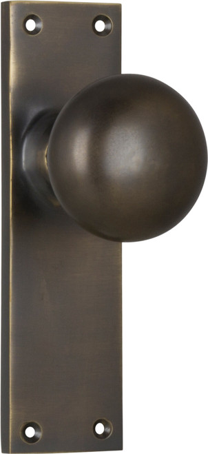 Tradco Victorian Door Knob - 152 x 42mm - Antique Brass