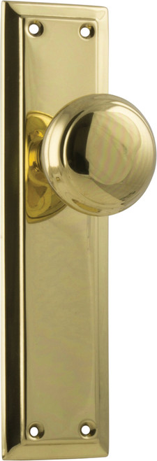 Tradco Richmond Door Knob - 200 x 50mm - Polished Brass