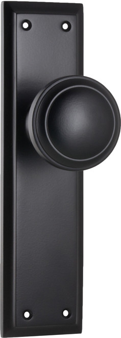 Tradco Milton Door Knob - 200 x 50mm - Matte Black