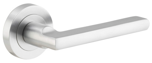 Iver Baltimore Lever Door Handle - Round Rosette - 52mm - Brushed Chrome