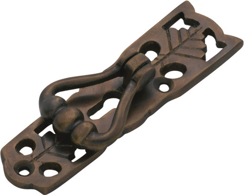 Tradco Maple Leaf Pedestal Handle - 78 x 20mm - Antique Brass