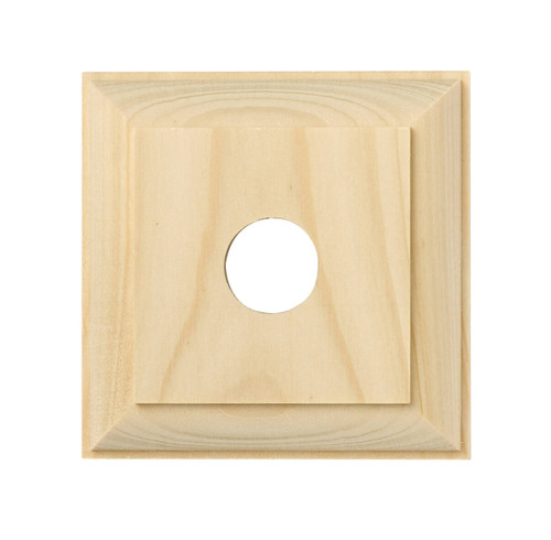 Tradco Traditional Single Switch Mounting Block - 90 x 90mm - Pine