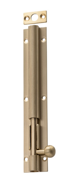 Tradco Long Throw Barrel Bolt - 150 x 25mm - Satin Brass